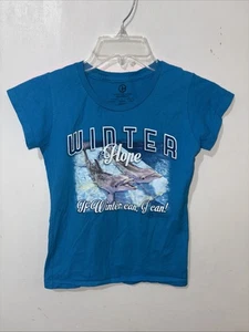 Clearwater Marine Aquarium T-Shirt Girls Large Blue Winter Hope Dolphin Graphic - Picture 1 of 4