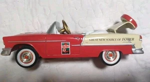 🚗Vintage Model Gearbox 1955 Chevy Belair Texaco Star Chief Pedal Car Red White - Picture 1 of 7