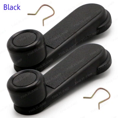 Window Crank Handle Black Pair For Nissan Frontier Navara D21 D22 1986 2005 - Image 1 of 4