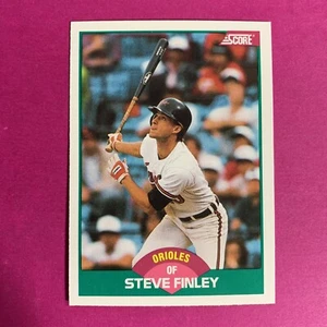 🐶 1989 Score Baseball Card Steve Finley Rookie Baltimore Orioles #95T - Picture 1 of 2