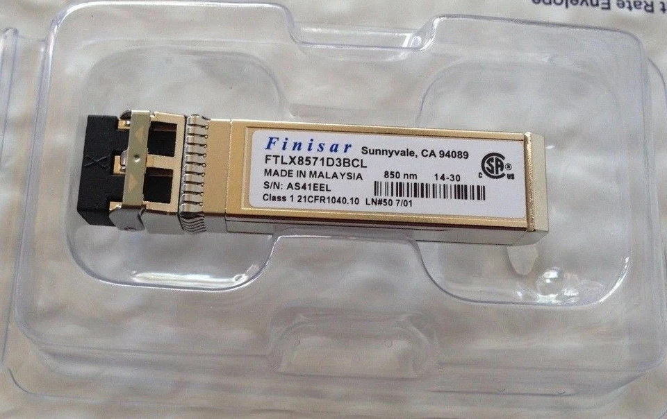 SFP-10GE-SR Finisar Sonicwall 01-SSC-9785 10G 850nm for NSA 6600 5600 4600 3600 - Image 1 of 1