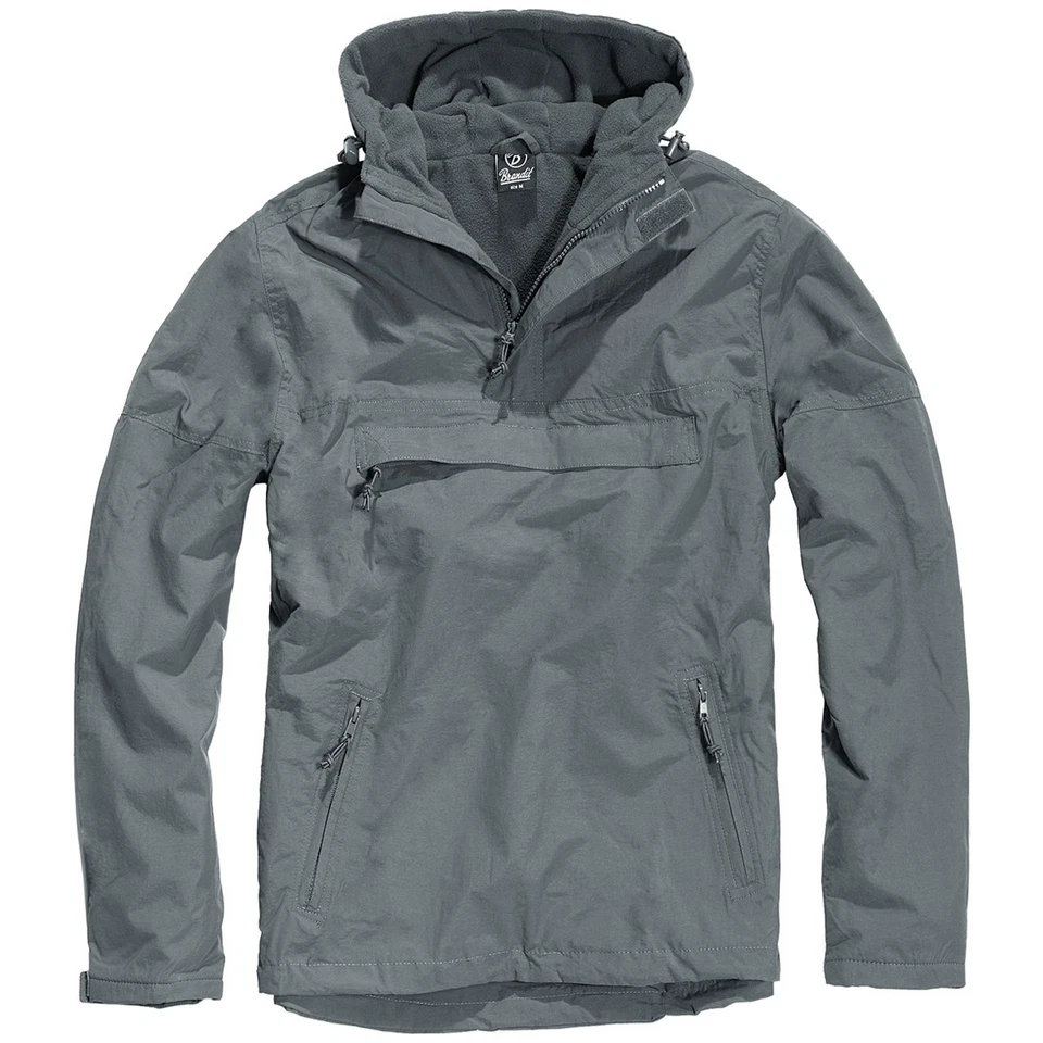 Chaqueta cortavientos táctica clásica Brandit con capucha Anorak para hombre gris antracita Foto 1 de 1