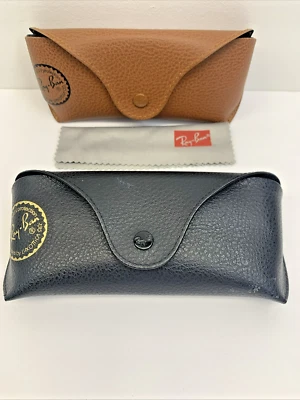 Ray Ban Genuino Negro y Marrón Gafas de Sol Estuche SOLO Juego de 2 Foto 1 de 4