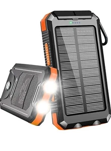NEW Benfiss Solar Charger 20000mAh, Portable Solar Power Bank Waterproof BLUE - Picture 1 of 14