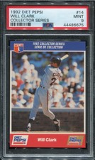 PSA 9 MINT 1992 DIET PEPSI WILL CLARK #14 GIANTS 86675 B142