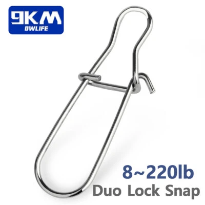 50~100Pcs Fishing Snaps Duo Lock Snaps Stainless Quick Change Lures Safety Snap - Image 1 of 4