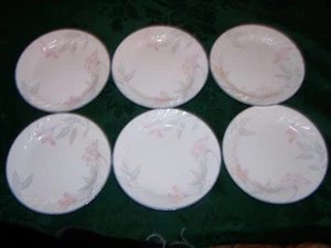 6 Lovely pristine Corelle Pink Trio 7" Bread & Butter/Dessert Plates EC! - Picture 1 of 2