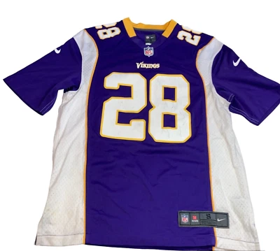 Camiseta Nike On Field Adrian Peterson #28 Minnesota Vikings NFL Talla S Foto 1 de 4