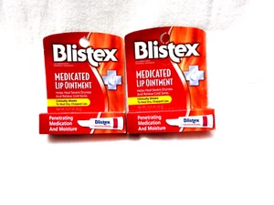 Blistex Medizinische Lippensalbe 0,21 Unzen 2er Pack Heilen Trockenheit Lindern Lippenherpes - Bild 1 von 3