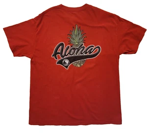 Town & Country Men Tshirt XLarge XL Red Aloha Hawaiian Surf Vtg Beach FLAW 72420 - Picture 1 of 16