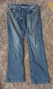 Xtreme Couture Jeans Mens 33 Distressed Medium Wash Straight Leg - Picture 1 of 4