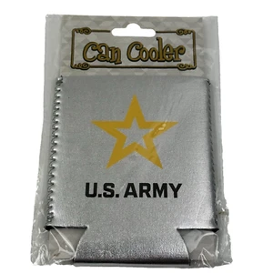 U.S. Army United States Metallic Finish Can Cooler Silver - Picture 1 of 2