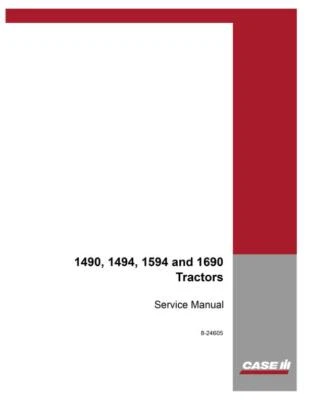 Libro de taller de reparación manual de servicio de tractor Case 1490, 1494, 1594, 1690 Foto 1 de 4