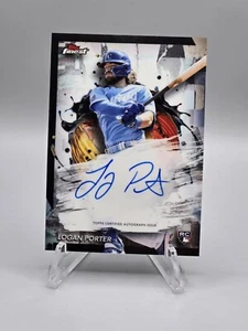 2024 Topps Finest Logan Porter Blue Refractor Auto RC ROYALS - Bild 1 von 2