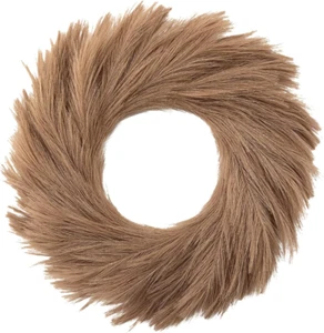 Pampas Grass Wreath, 27'' Large Wreaths for Front Door, Boho Outdoor Wreath, Art - Picture 1 of 7