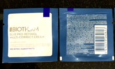 Lot of 2: Biotherm Blue Pro-Retinol Multi-Correct Cream Sample 2 x  1 ml. France - Image 1 of 4