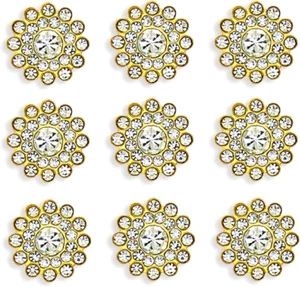 50 Pcs Rhinestone Embellishments Crystal Decoration Brooch Button Flatback DIY C - Picture 1 of 6