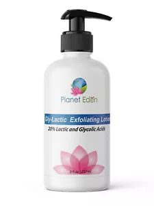 Planet Eden 20% Gly-Lactic Glycolic & Lactic Exfoliating Lotion 8 OZ Bottle - Picture 1 of 4