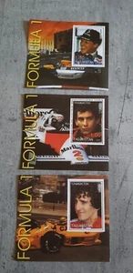 TADJIKISTAN  2001 - FORMULA 1 SENNA&SHUMAHER&A.PROST 3 BLOCKS MNH - Picture 1 of 1