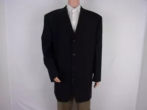 Fubu 4-Knopf Langarm Anzug Jacke GRÖSSE: Brustumfang 46" SCHWARZES DESIGN - Bild 1 von 2