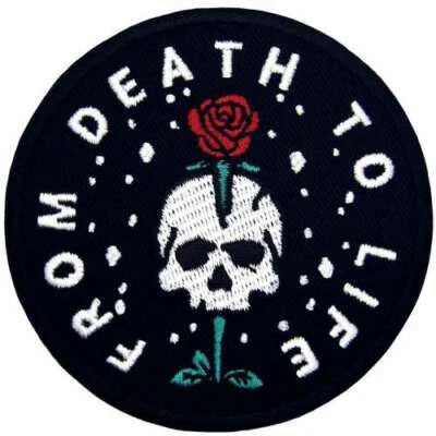 Embroidered Iron Sew On Clothing Alaphet Letters Patch transfers Rose life 936R - Image 1 of 4