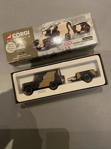 CORGI CLASSICS 07501 BRITISH ARMY LAND ROVER AND 2 WHEEL TRAILER - Picture 1 of 2