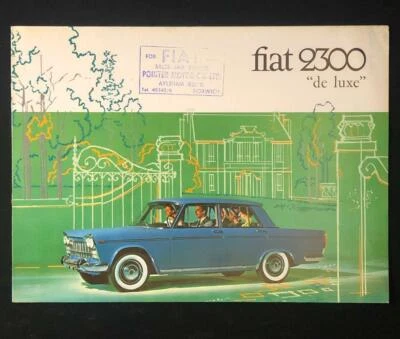 FIAT 2300 DE LUXE SALOON 1963 - 64 CAR SALES BROCHURE UK MARKET 4 DOOR - Image 1 of 3