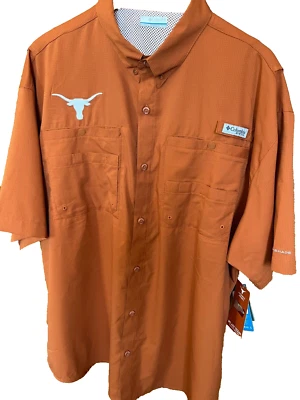 Texas Longhorns UT Columbia PFG Shirt Mens Size XL Vented Fishing Tamiami New - Image 1 of 4