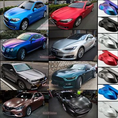 Car Stretch Pearl Metal Satin Matte Metallic Chrome Vinyl Wrap Sticker Decal CB - Image 1 of 4
