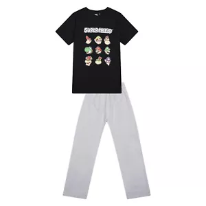 Jungen Super Mario Pyjama Set Baumwolle Gamer Kinder PJ Schlaf Loungewear 7 bis 15 Jahre - Bild 1 von 3