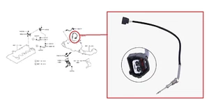FÜR MITSUBISHI L200 KL1T /KL2T 2.4DiD AUSPUFF HOCHTEMPERATURSENSOR HINTEN 2015+ - Bild 1 von 2
