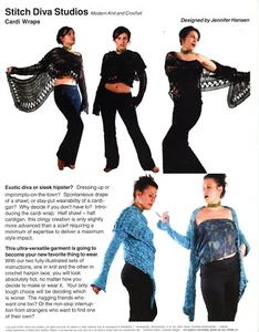 Stitch Diva Studios Knit & Crochet Pattern - Cardi Wraps (1 to Knit, 1 Crochet) - Picture 1 of 1