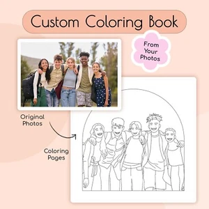 12/ 24 Pages Personalized Best Friend Coloring Books, Friendship Birthday Gift - Foto 1 di 12