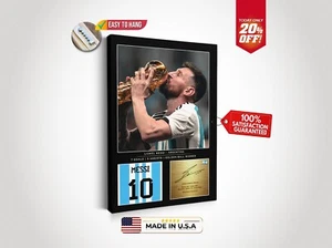 Lionel Messi Canvas Wall Art Football Poster Sports Kid Home Decor Gift For Him - Picture 1 of 12