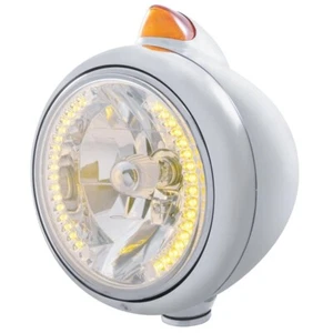 Guide Headlight H4 Bulb Dual Function LED Original Style - Amber LED/Amber Lens - Picture 1 of 12