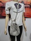 Victoria Leather US  Shoulder Bag Small Gray Pebbled Leather Crossbody 8x10&quot;x3&quot;#