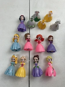 Disney Princesa Mágica Clip en Vestidos, Lote de 9 Princesas + Vestidos - Imagen 1 de 6