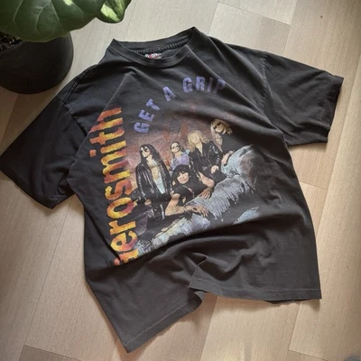 Vintage Aerosmith Tee Shirt Get A Grip Giant Tag Size XL Single Stitched - Image 1 of 4
