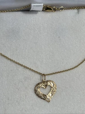 14k Gold Heart Necklace - Image 1 of 4