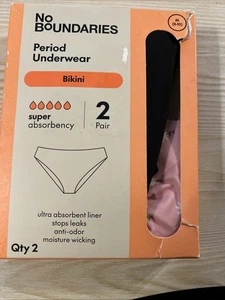Period Underwear Bikini M 8-10 2 Pair - Picture 1 of 2