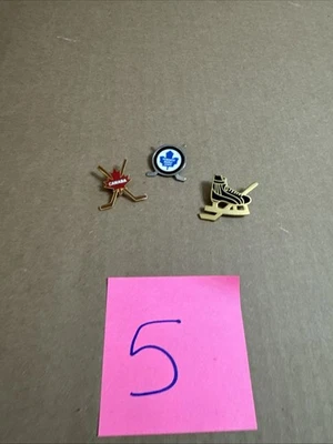 NHL Toronto Maple Leaf Hockey Enamel Lapel Pins Set Of 3 Hockey Pins - Image 1 of 4