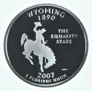 2007-S Washington State Quarter 90% Silver Proof Wyoming *6362 - Picture 1 of 3