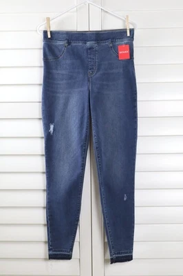 Pantalones de mezclilla ajustados SPANX NUEVOS CON ETIQUETAS $128 Jean-ish desgastados lavado medio talla grande Foto 1 de 4