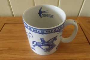 Spode Edwardian Childhood Blue White Bone China Mug Alphabet Toys - Picture 1 of 4