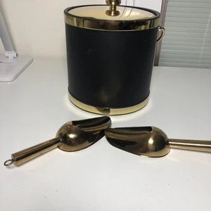 VTG Kraftware Ice Bucket With Ice Scoops MCM **READ** - Picture 1 of 11