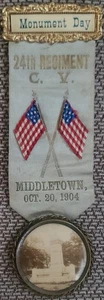 1904 MIDDLETOWN/24th CONNECTICUT MONUMENT DEDICATION BADGE - Picture 1 of 2