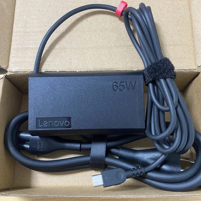 Genuine OEM New Slim Round 65W USB C Type C Adapter Charger Lenovo ADLX65YSCC3A - Image 1 of 4