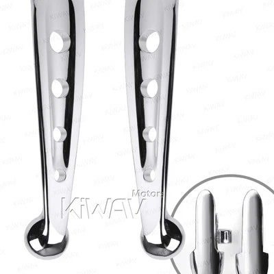 KiWAV chrome hand control lever kit 4-hole fits 2009 Harley Street Glide FLHX - Imagem 1 de 4