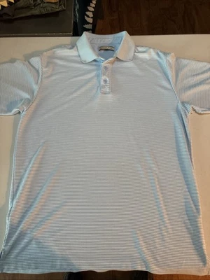 JAMAICA JAXX рубашка-поло мужской размер L синий белый в полоску - Изображение 1 из 4