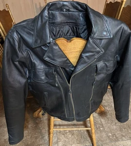 USA  Bikers Dream Apparel  Leather Bikers Jacket Size 48 - Picture 1 of 7